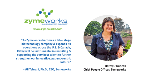 Kathy O'Driscoll Zymeworks' Chief People Officer
